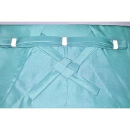 拾11289 化繊仕舞袴 能楽狂言仕舞用 水浅葱のお召調 紐下100cm К 家庭洗濯OK 限定入荷