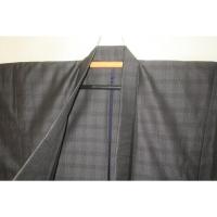 拾11298【新企画・男の弓道用高級着物】シルクウール 裄73丈130К袖丈・袖付けを調整しました