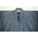 拾11257【新企画・男の弓道用高級着物】本絹泥藍大島紬 裄71丈141К袖丈・袖付けを調整しました