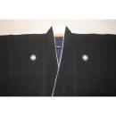 拾10380【新企画・男の弓道用高級着物】本絹羽二重 黒紋付着物 裄71丈150К 丸に隅立て四ツ目