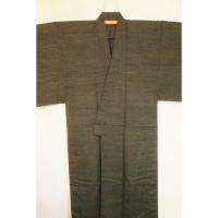 拾10061【新企画・男の弓道用高級着物】本絹信州松本山繭紬 裄72丈142К袖丈・袖付けを調整しま