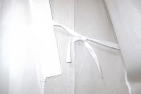 【弓道用　白長襦袢】綿白地に白の襟 綿100%襟芯入りの堅牢仕上げ  弓道肌脱ぎ 当社紋付専用