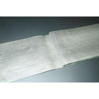 弐11311RM 男角帯 本絹銀糸西陣織角帯К銀地銀欄銀緑 古典裂取り稲妻菱と沙綾形の両面全通 別誂