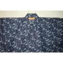 【選べる3サイズ】綿帆布 男着物 M〜LLサイズ К青灰濃淡・雪雲吹雪・迷彩 新品 帆布の生地を使っ