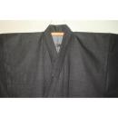 【選べる3サイズ】綿帆布 男着物 M〜LLサイズ Кチャコールグレーのバイヤス織 新品 帆布の生地を