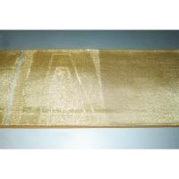 弐11331RM 男角帯 本絹西陣織 К沈金色地箔引き重ね亀甲文様 極上新品 金属糸使用 季節の帯に