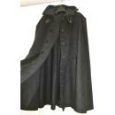 弐11292 ハンターマントКブラック無地 カシミヤ100% 大判仕立て 新品お仕立て上がり