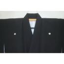 本格染め抜き紋仕上げ【女性用・限定サイズ】洗える黒紋付袷 袴用 化繊縮緬地 裄64丈100К弓道 武