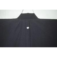 本格染め抜き紋仕上げ【女性用・限定サイズ】洗える黒紋付袷 袴用 化繊縮緬地 裄64丈100К弓道 武