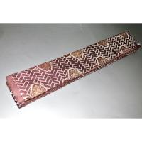 拾11346RM 女性袴下帯 シルク化繊西陣織К鳶茶色に金襴二重亀甲の八重花菱文様 全通 新品別誂え