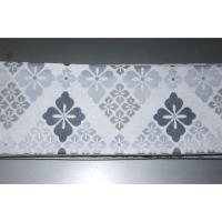 拾11347RM 女性袴下帯 シルク化繊西陣織К青灰銀ネズ 花菱文様 全通 新品別誂え