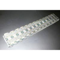 拾11348RM 女性袴下帯 シルク化繊西陣織К灰色と金の桧垣市松に花菱文様 全通 新品別誂え