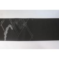 弐11381RM 男角帯 本絹西陣織黒繻子 К 有職菊に雲 新仕様 新品 素晴らしい 漆箔 別誂え