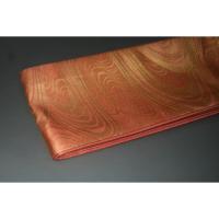 弐11382RM 男角帯 本絹西陣織練貫 К錆び朱色箔引き 観世水文様 極上品 別誂え