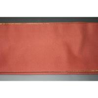 弐11382RM 男角帯 本絹西陣織練貫 К錆び朱色箔引き 観世水文様 極上品 別誂え