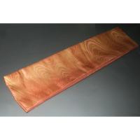 弐11382RM 男角帯 本絹西陣織練貫 К錆び朱色箔引き 観世水文様 極上品 別誂え