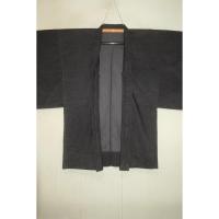 弐11395RM 帆布・綿ビロード 男着羽織 裄74丈95К鉄紺玉虫色 新品 別珍織