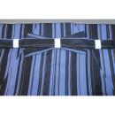 化繊行灯袴 紐下93・95 К黒と青紫と金の矢鱈縞 おしゃれ行灯袴 着物男子の嗜みに如何でしょうか