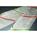 弐11411RM 男角帯 本絹西陣織銀欄К本絹銀糸使用の銀地銀欄に鶴吉祥文様 別誂え