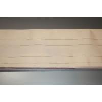 弐11414RM 男角帯 絹交ぜ織り西陣織К繻子織桜色地流線形の鹿の子桜 上仕立て全通 別誂え