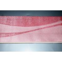 弐11421RM 男角帯 絹交ぜ織り西陣織К繻子織 緋桜流線形 芭蕉色の金筋縞 上仕立て全通 新品別