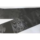 弐11424RM 男角帯 本絹西陣織К黒繻子 落花流水 新品 上仕立て 10cm幅仕立て 昇段祝いに