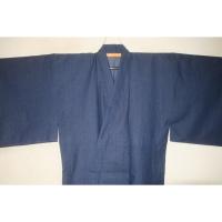 【選べる3サイズ】綿デニム帆布 男着物単衣 Кインディゴ色 新品 春に着たい