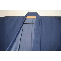 【選べる3サイズ】綿デニム帆布 男着物単衣 Кインディゴ色 新品 春に着たい