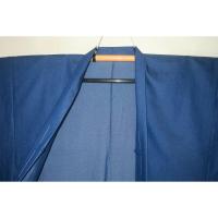 【選べる3サイズ】綿デニム帆布 男羽織 К淡いインディゴ色 新品 春の外出に羽織の二枚重ねなどおすす