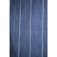 弐11522RM 綿麻近江上布 男着物単衣浴衣 裄73丈143К透かし織 藍色地にスジ縞・五月雨飛白