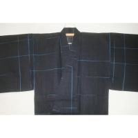 弐11526RM 遠州木綿防染 男着物単衣浴衣 裄72丈145К墨色地に南十字星 新品 色男好み