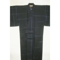 弐11526RM 遠州木綿防染 男着物単衣浴衣 裄72丈145К墨色地に南十字星 新品 色男好み