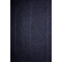 弐11528RM 綿麻遠州織 男着物単衣 裄71丈152К透かししじら織 黒地にバックエンブレム 新