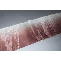 弐11529RM 男角帯 本絹丹後縮緬角帯К 縮緬地の灰色と滅紫(けしむらさき)の流し染め文様 両面