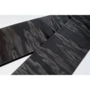 弐11534RM 男角帯 本絹西陣織К黒繻子 新品別誂 火焔叢雲 新品 上仕立て 別誂え