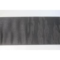 弐11534RM 男角帯 本絹西陣織К黒繻子 新品別誂 火焔叢雲 新品 上仕立て 別誂え