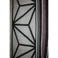 弐11558RM 遠州綿紅梅紬 男の高級浴衣着物単衣 裄69丈145К白地大柄 組木麻の葉縞 新品上