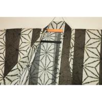 弐11570RM 遠州綿紅梅紬 男の高級浴衣着物単衣 裄69丈145К染め分け陰陽麻の葉 新品新作