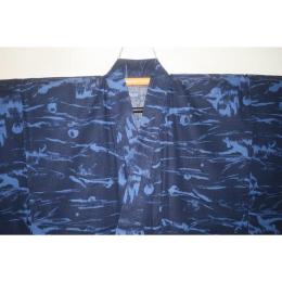 弐11571RM 遠州綿紅梅 男の高級浴衣着物単衣 裄70丈145К幻の世界「蛍狩り〜水辺」 新品