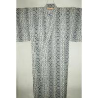 弐11573RM 遠州木綿紅梅 男着物単衣浴衣 裄72丈142К象牙色の二重ロウケツ染調 新品 大人