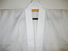 家庭で洗える 白長襦袢男物 高級化繊平織上布調単衣