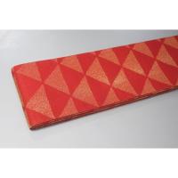 弐10836RM 男角帯 本絹西陣練貫 К紅色時金襴練貫 鱗文様 極上新品 全通 別誂え