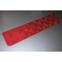 弐10836RM 男角帯 本絹西陣練貫 К紅色時金襴練貫 鱗文様 極上新品 全通 別誂え