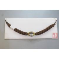 弐12006RM 漆細工の男物羽織紐 К皆中オリジナル一点物 唐茶の組紐 新品 作家物一点物 メタリ