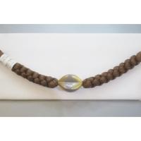 弐12006RM 漆細工の男物羽織紐 К皆中オリジナル一点物 唐茶の組紐 新品 作家物一点物 メタリ