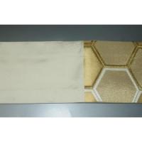 弐11181RM 男角帯 本絹西陣織金襴角帯К地金色に亀甲文様 素晴らしい 別誂え