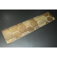 弐11181RM 男角帯 本絹西陣織金襴角帯К地金色に亀甲文様 素晴らしい 別誂え