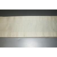 弐11225RM 男角帯 本絹西陣織 別誂えК燻し白銀地金襴銀欄に神鏡と印綬文様 帯コレクター必見