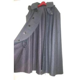 弐11291 ハンターマントКチャコールグレーツイード カシミヤ100% 大判仕立て 新品お仕立て上