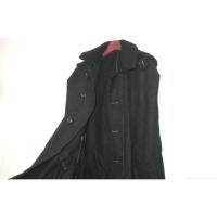 弐11292 ハンターマントКブラック無地 カシミヤ100% 大判仕立て 新品お仕立て上がり